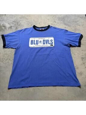 Vintage Y2K Duke Blue Devils Nike Ringer T Shirt Durham North Carolina Large